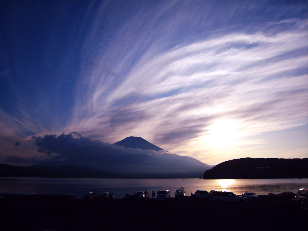 山中湖夕日