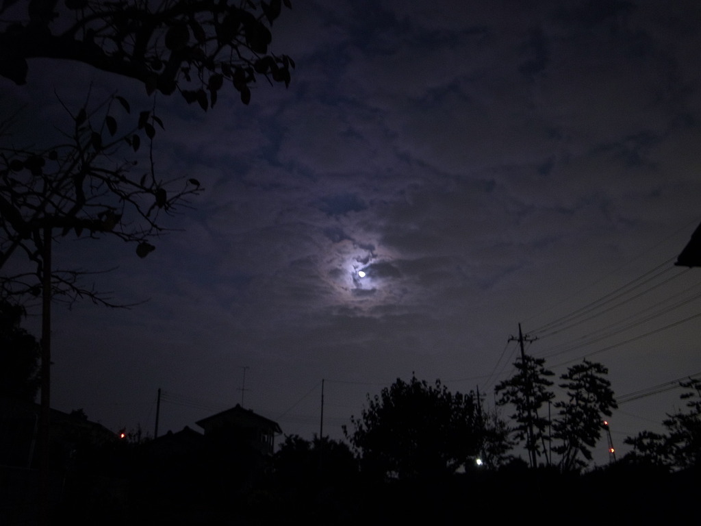雲の隙間から
