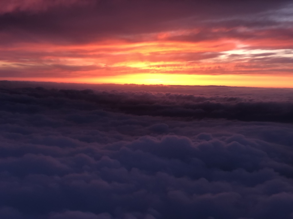 Sunset seen from the sky