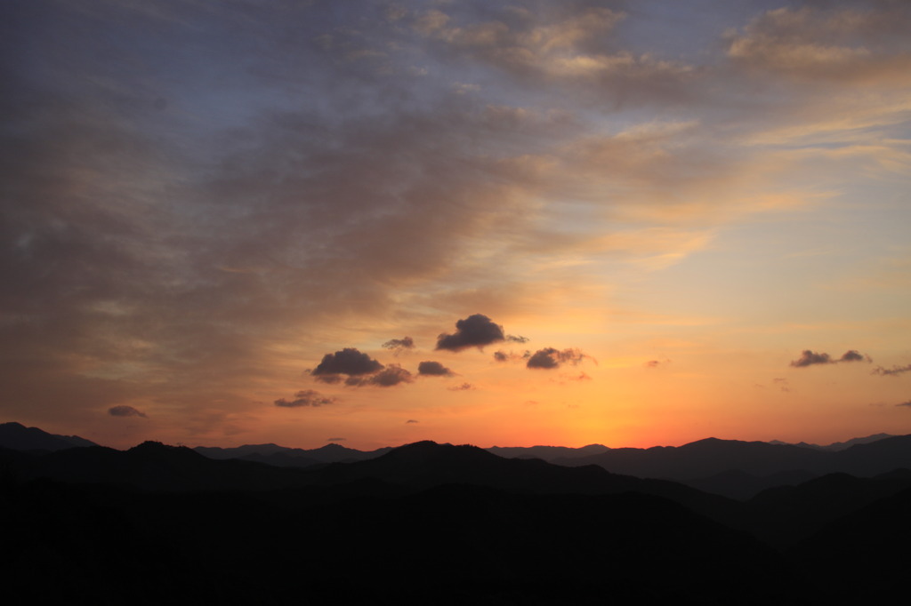 虎が峰の朝日