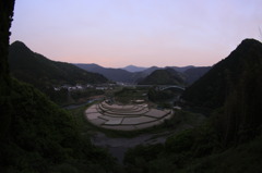 あらぎ島の夕景