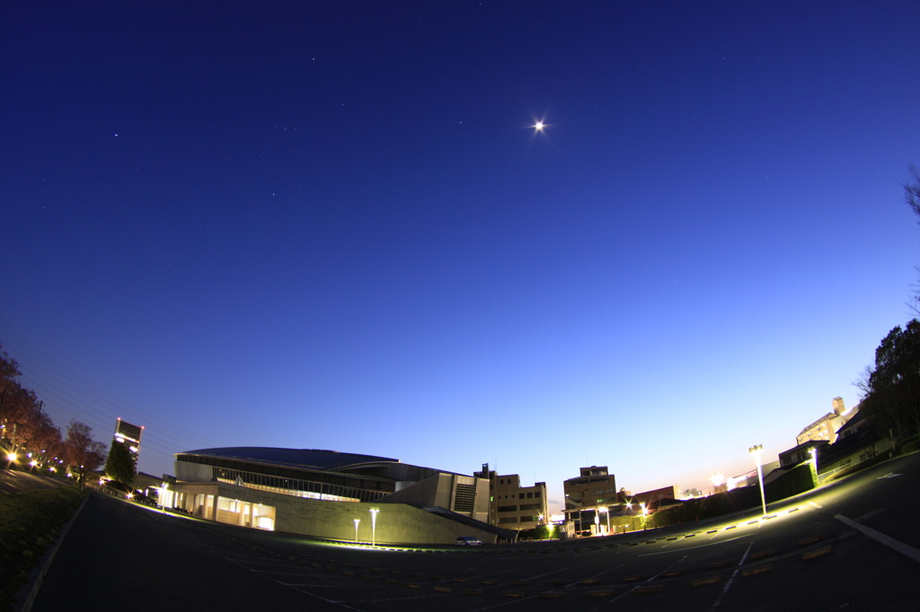 お散歩途中の夕景