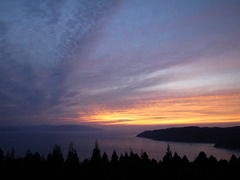 夕暮れの海