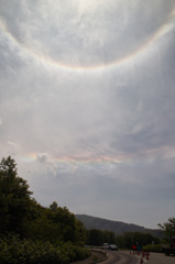 彩雲と日暈