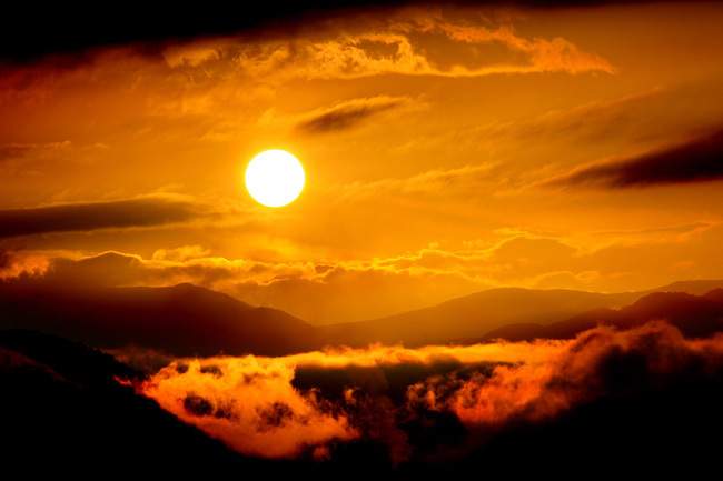 足柄の夕日