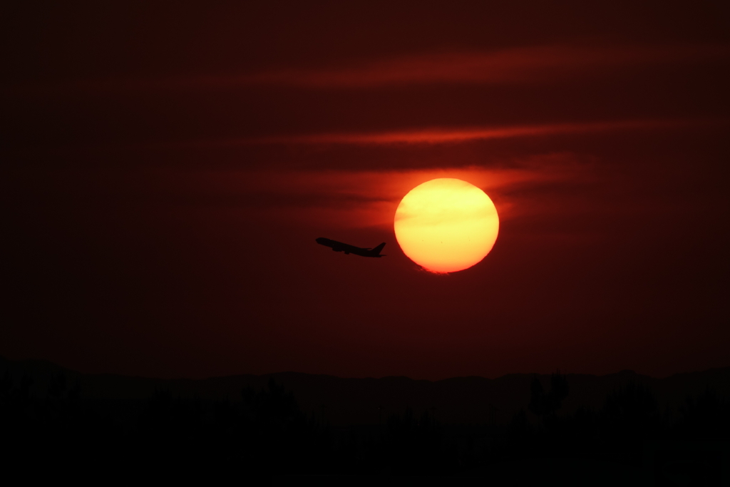 夕日を後に