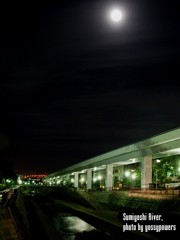 Sumiyoshi moon light river