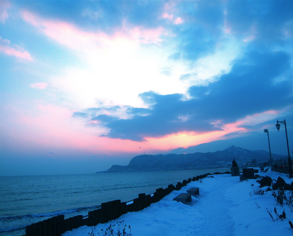 臥牛山の夕暮れ