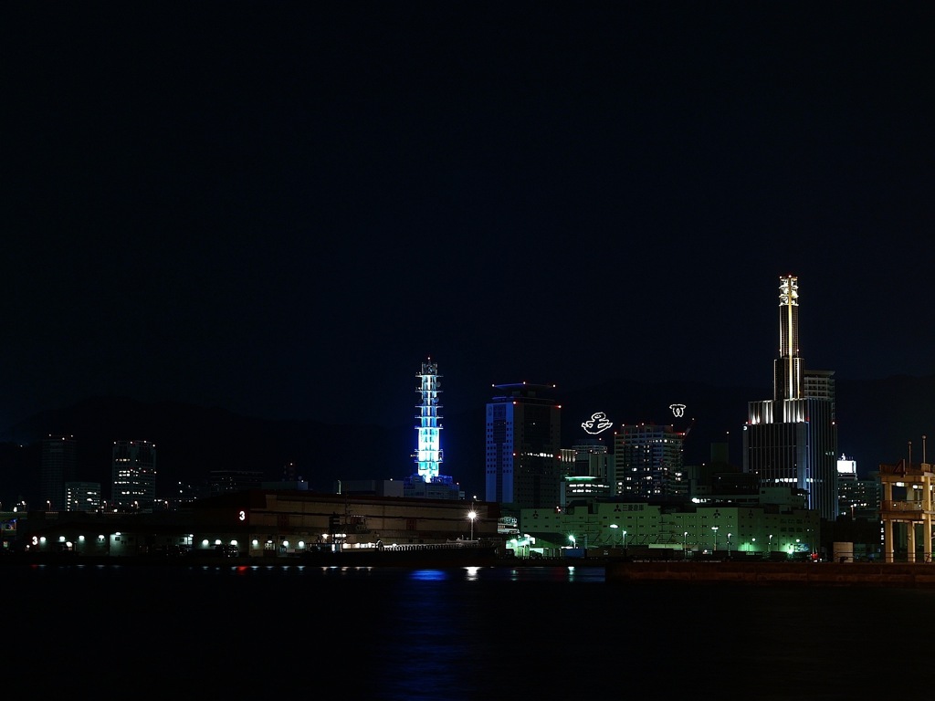 海からの夜景