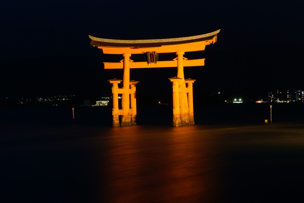 夜の大鳥居