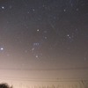 冬の大三角形と流星
