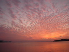 夕焼け雲+海（DSC00252）