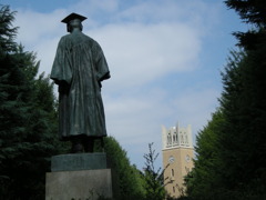 早稲田大学、大隈重信像、大隈講堂