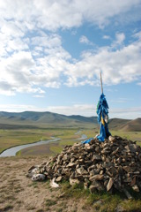 オボー from丘の上 in Mongolia