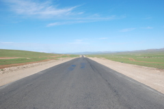 the Road in Mongolia