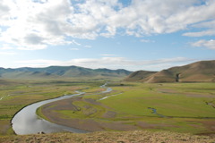 the view on the hill, in Mongolia
