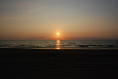 Sunset in the sea