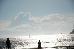 Sunset in the sea