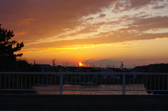 新居町の夕日