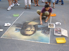 フィレンツェのストリート画家