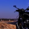 W650河川敷にて