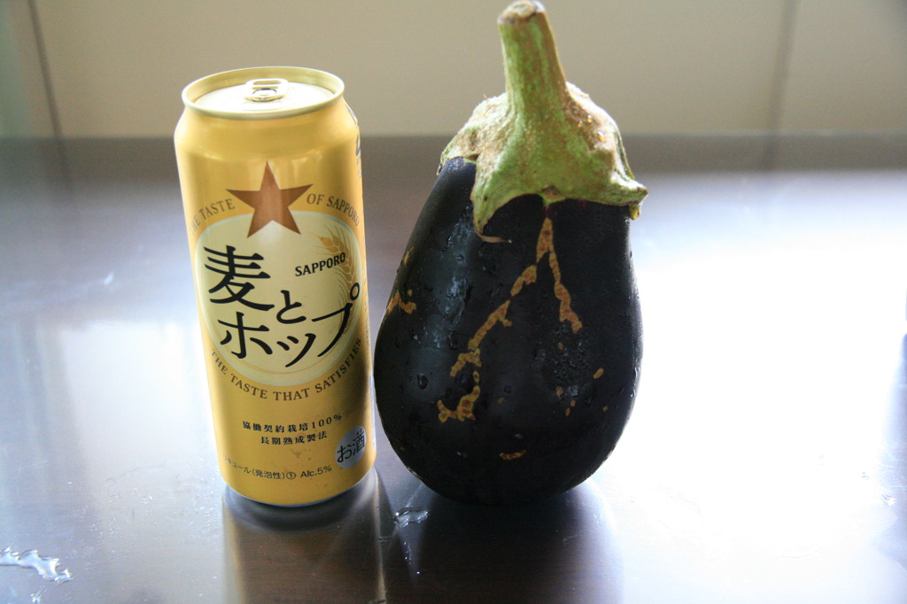 500ミリ発泡酒とのショット