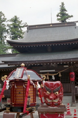 八坂神社と神輿と天狗と