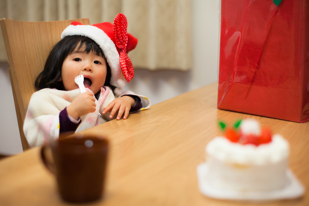 ケーキ食べるよー