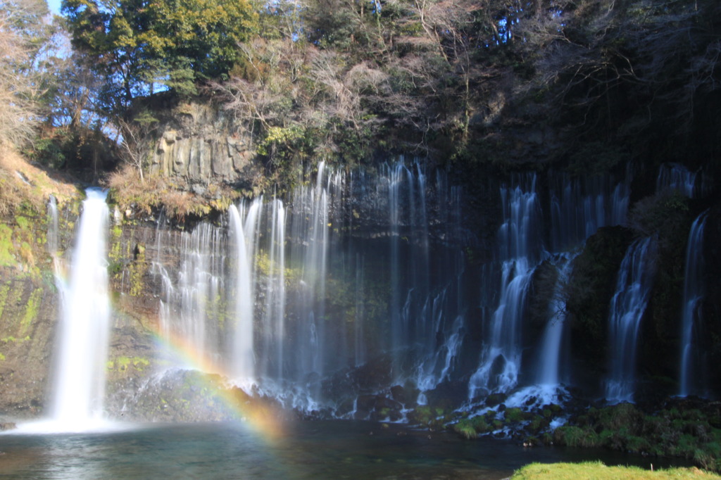 白糸の滝②　虹