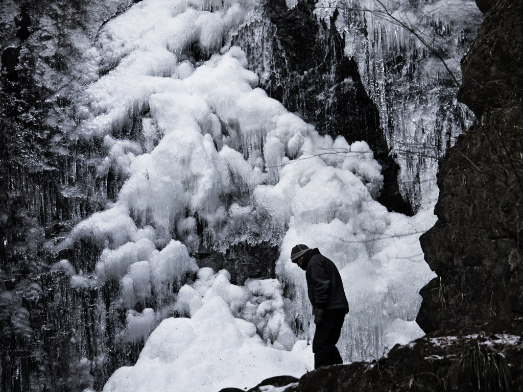 払沢の滝　氷瀑１