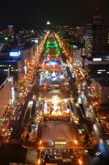 Night view of a white town　～west～