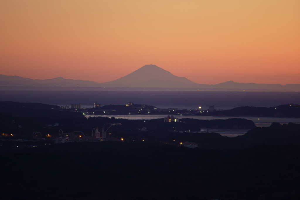 夜明けの富士