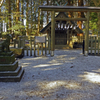 薄っすら雪化粧した宝登山神社奥宮