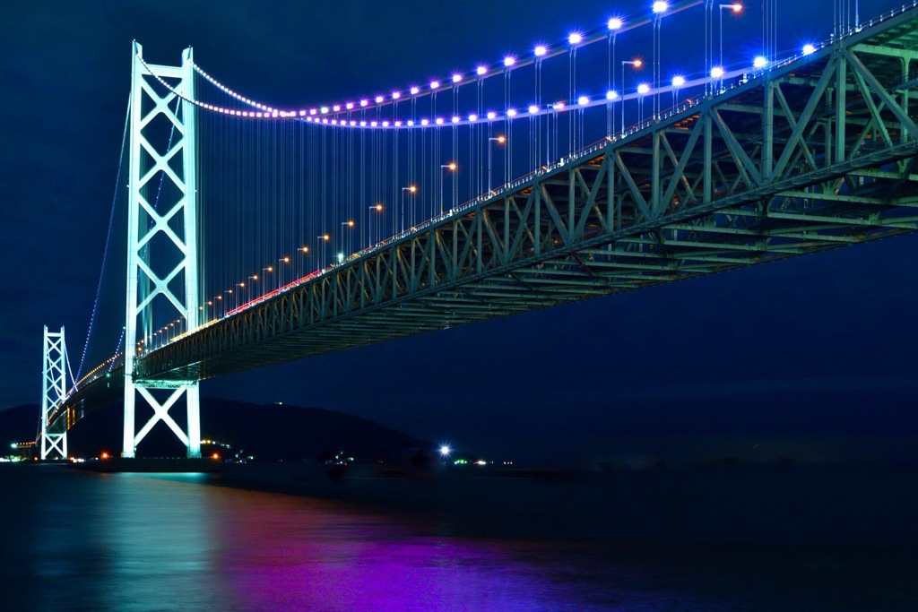 明石海峡大橋 夜景