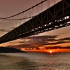 明石海峡大橋 夕焼け