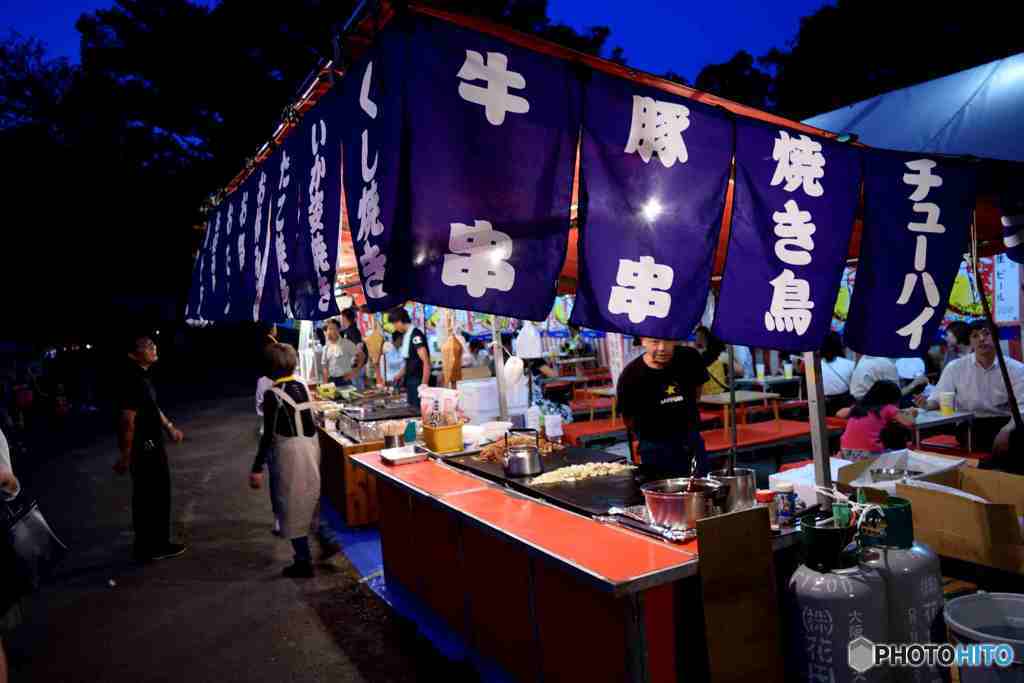 天神祭り大川沿い屋台3