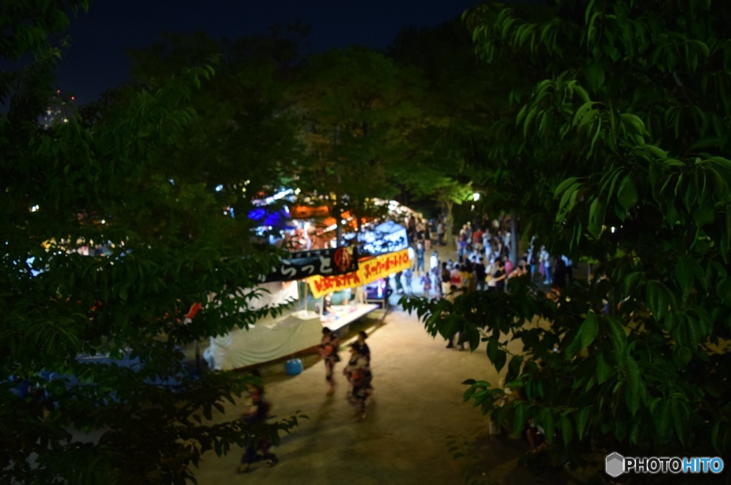 天神祭り大川沿い屋台