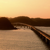 夕日に染まる
