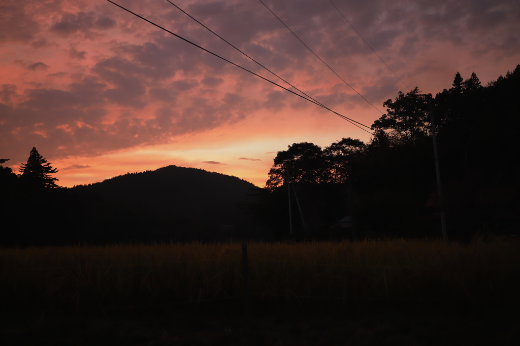 秋の夕焼け