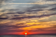 日本海の夕焼け