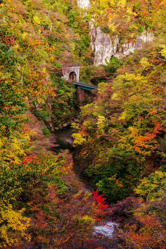 紅葉の鳴子峡