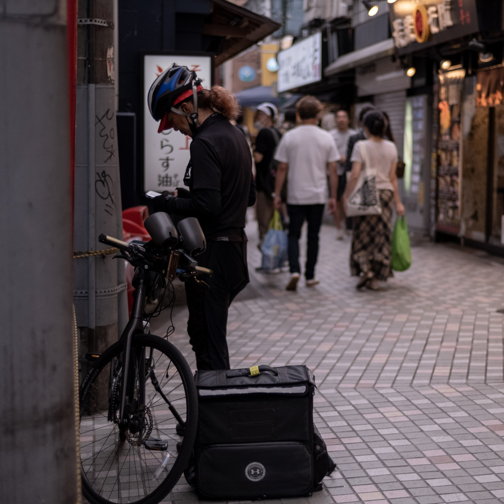 街角のサイクリスト