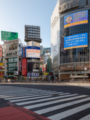 コロナ禍の渋谷スクランブル交差点