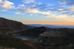 蔵王　お釜　朝日