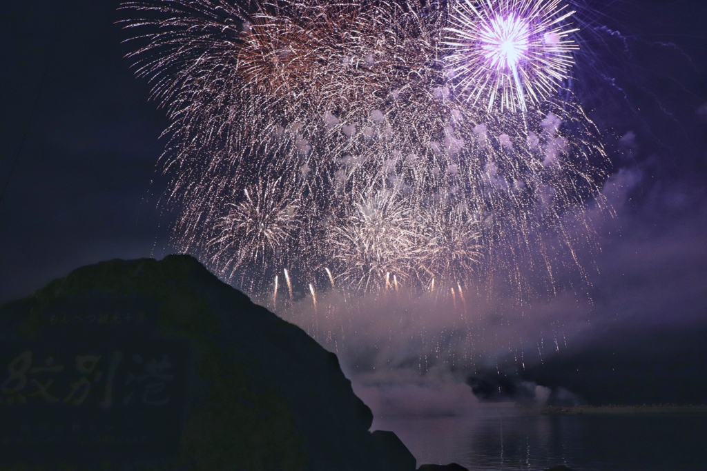 夏の夜に咲く満開の花