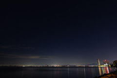 琵琶湖の星空