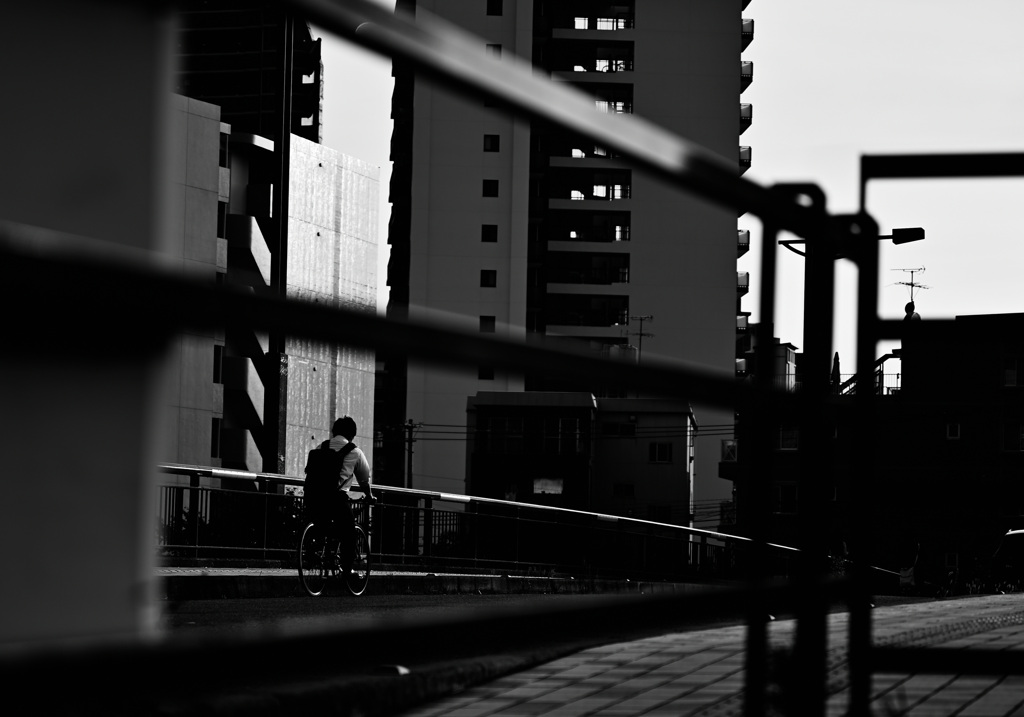 自転車　モノクロ