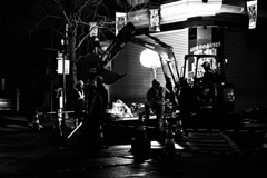 夜の工事