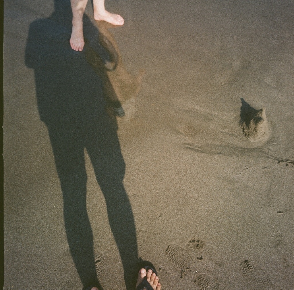 砂浜にて