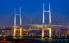 YOKOHAMA Bay Bridge Evening to Night